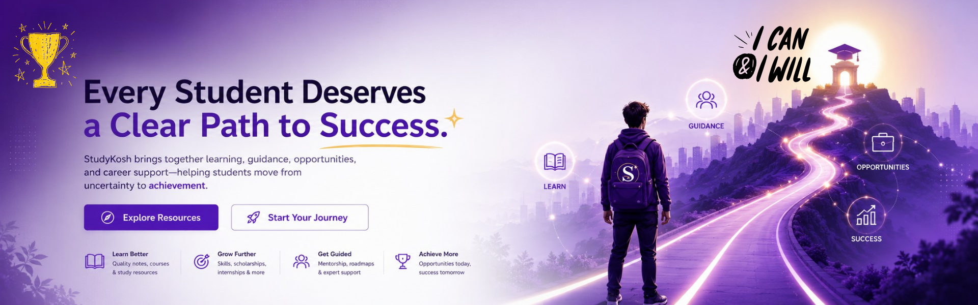 Home page banner top